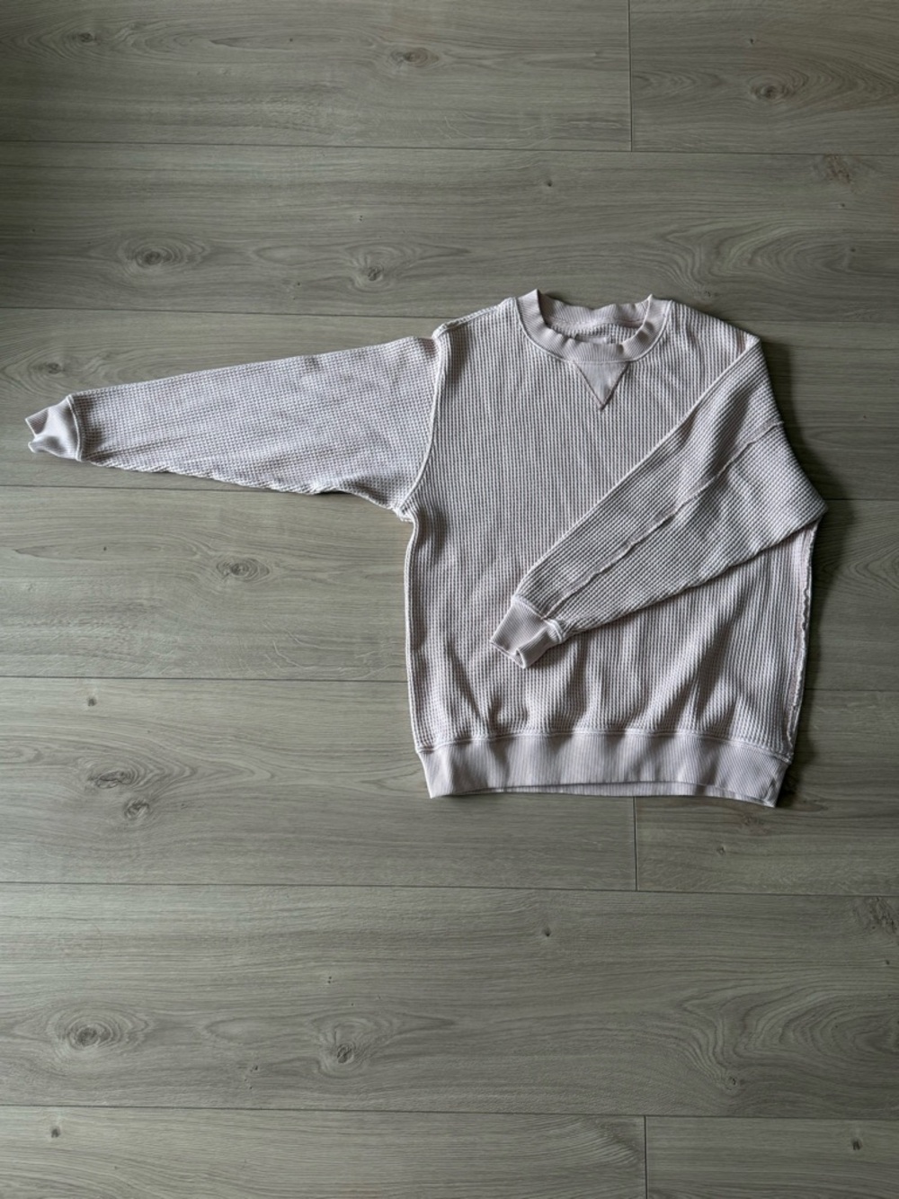 aerie Waffle Crewneck Sweater - Light Beige
